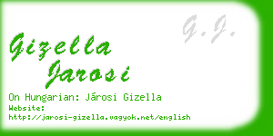 gizella jarosi business card